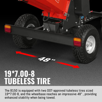 MechMaxx 6" 15HP 459cc ZONSEN 4-Wheel Drum Wood Chipper with Taillight, Model B150