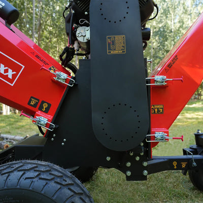 MechMaxx 8" 35HP 1000cc ZONSEN 4-Wheel Drum Wood Chipper with Taillight, Model B200