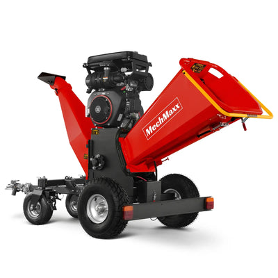 MechMaxx 8" 35HP 1000cc ZONSEN 4-Wheel Drum Wood Chipper with Taillight, Model B200