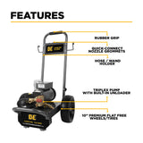 BE Power Equipment Electric Pressure Washer 2,000 PSI 3.5 GPM Cold Water 240V Single Phase with Baldor Motor and General Triplex Pump - B205EG - view 3