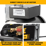BE Power Equipment Electric Pressure Washer 2,000 PSI 3.5 GPM Cold Water 240V Single Phase with Baldor Motor and General Triplex Pump - B205EG - view 7
