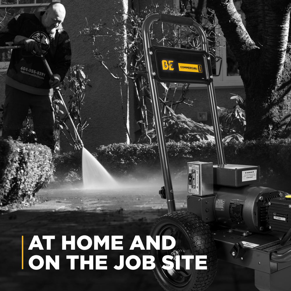 BE Power Equipment Electric Pressure Washer 2,000 PSI 3.5 GPM Cold Water 240V Single Phase with Baldor Motor and General Triplex Pump - B205EG - view 9