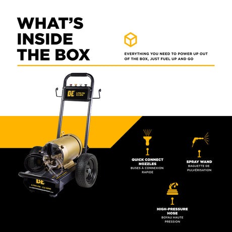 BE Power Equipment Electric Pressure Washer 2,700 PSI 3.5 GPM Three Phase with Baldor Motor and Centurion Triplex Pump - B2775E3AHE - view 5