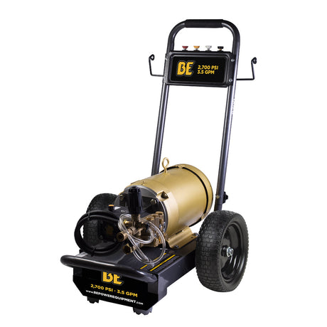 BE Power Equipment Electric Pressure Washer 2,700 PSI 3.5 GPM Three Phase with Baldor Motor and Centurion Triplex Pump - B2775E3AHE