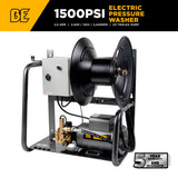BE Power Equipment Electric Pressure Washer 1,500 PSI 2.0 GPM Wall Mount with Baldor Motor and Centurion Triplex Pump - X-1520FW1ARH - view 2