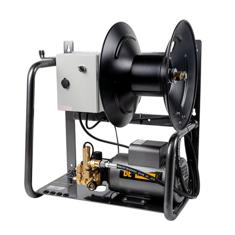 BE Power Equipment Electric Pressure Washer 1,500 PSI 2.0 GPM Wall Mount with Baldor Motor and Centurion Triplex Pump - X-1520FW1ARH