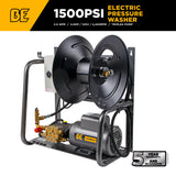 BE Power Equipment Electric Pressure Washer 1,500 PSI 2.0 GPM Wall Mount Hot Water Capable 120V with Baldor Motor and General Triplex Pump - X-1520FW1GENH - view 2