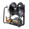 BE Power Equipment Electric Pressure Washer 1,500 PSI 2.0 GPM Wall Mount Hot Water Capable 120V with Baldor Motor and General Triplex Pump - X-1520FW1GENH