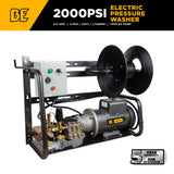 BE Power Equipment Electric Pressure Washer 2,000 PSI 3.8 GPM Wall Mount Hot Water Capable 230V with Baldor Motor and General Triplex Pump - X-2050FW1GENHT - view 2