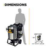 BE Power Equipment Hot Water Electric Pressure Washer 2300 PSI 4.0 GPM Comet Triplex Pump - 42-6