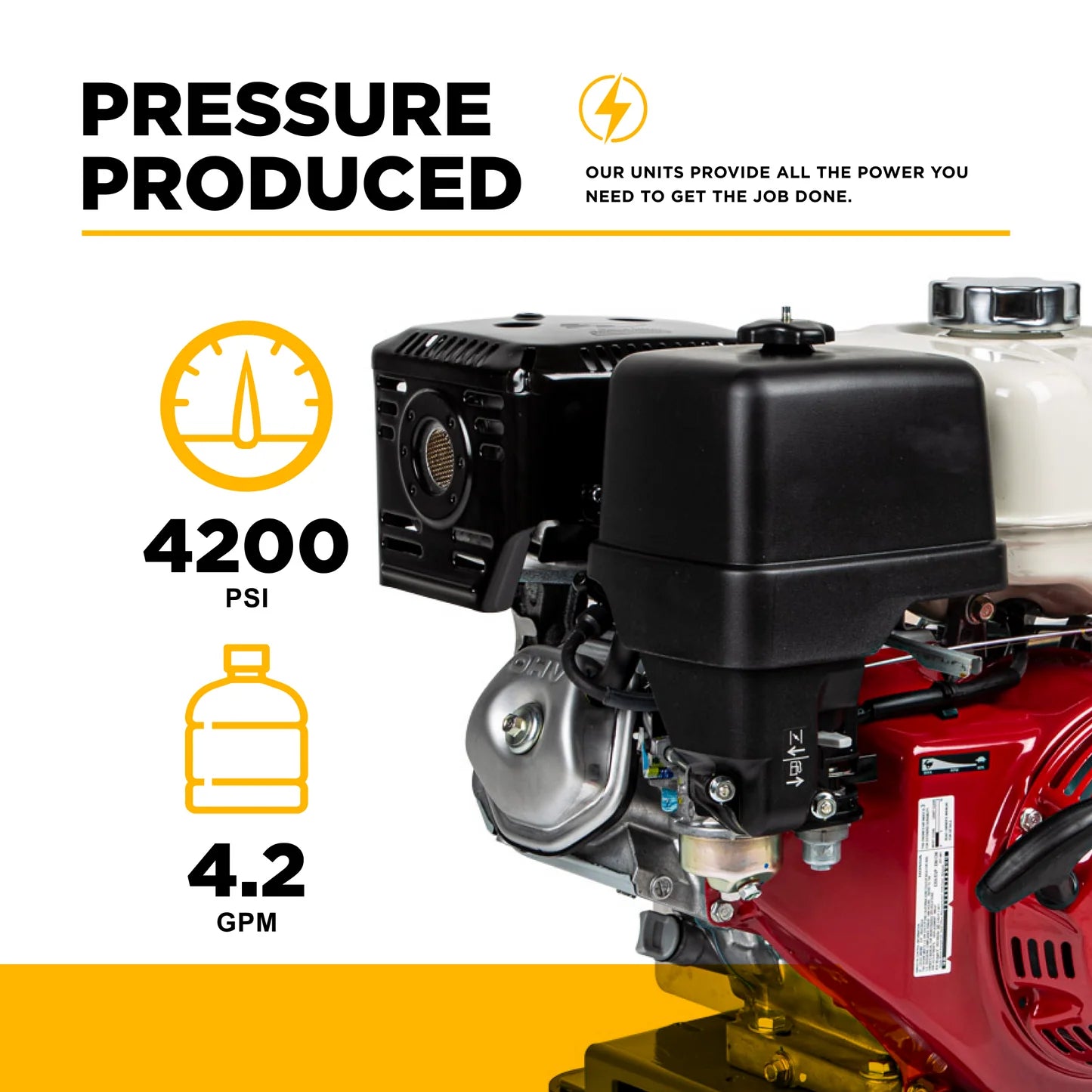 BE Power Equipment 4,200 PSI 4.2 GPM Cold Water Gas Pressure Washer - B4213HETBGS
