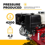 BE Power Equipment 4,200 PSI 4.2 GPM Cold Water Gas Pressure Washer - B4213HETBGS