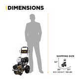 BE Power Equipment Gas Pressure Washer 4,200 PSI 4.2 GPM Cold Water with Honda GX390 Engine and General Triplex Pump on Stainless Steel Frame - B4213HSGS - view 12