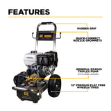 BE Power Equipment Gas Pressure Washer 4,200 PSI 4.2 GPM Cold Water with Honda GX390 Engine and General Triplex Pump on Stainless Steel Frame - B4213HSGS - view 3
