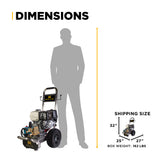 BE Power Equipment Gas Pressure Washer 4,200 PSI 4.2 GPM Cold Water with Honda GX390 Engine and CAT Triplex Pump - B4213HSJS - view 12