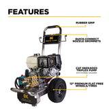 BE Power Equipment Gas Pressure Washer 4,200 PSI 4.2 GPM Cold Water with Honda GX390 Engine and CAT Triplex Pump - B4213HSJS - view 3