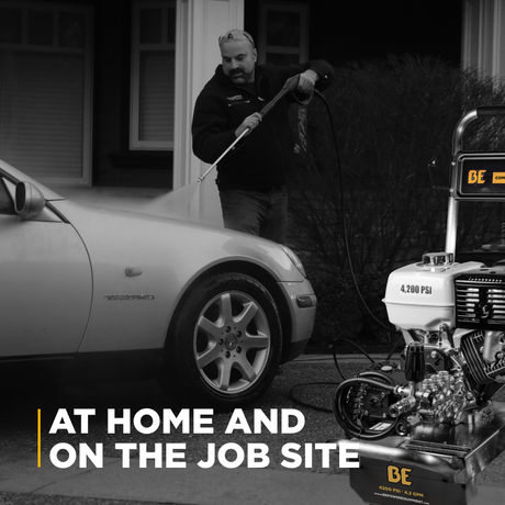 BE Power Equipment Gas Pressure Washer 4,200 PSI 4.2 GPM Cold Water with Honda GX390 Engine and CAT Triplex Pump on Stainless Steel Frame - B4213HSJ - view 9