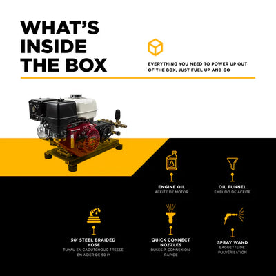 BE Power Equipment 4,200 PSI 4.2 GPM Truck Mount Cold Water Gas Pressure Washer - B4213HTBGS
