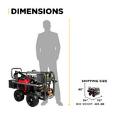 BE Power Equipment 5,000 PSI 5.0 GPM Cold Water Gas Pressure Washer - PE-5024HWEBCOM