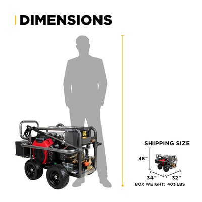 BE Power Equipment 5,000 PSI 5.0 GPM Cold Water Gas Pressure Washer - PE-5024HWEBCOM