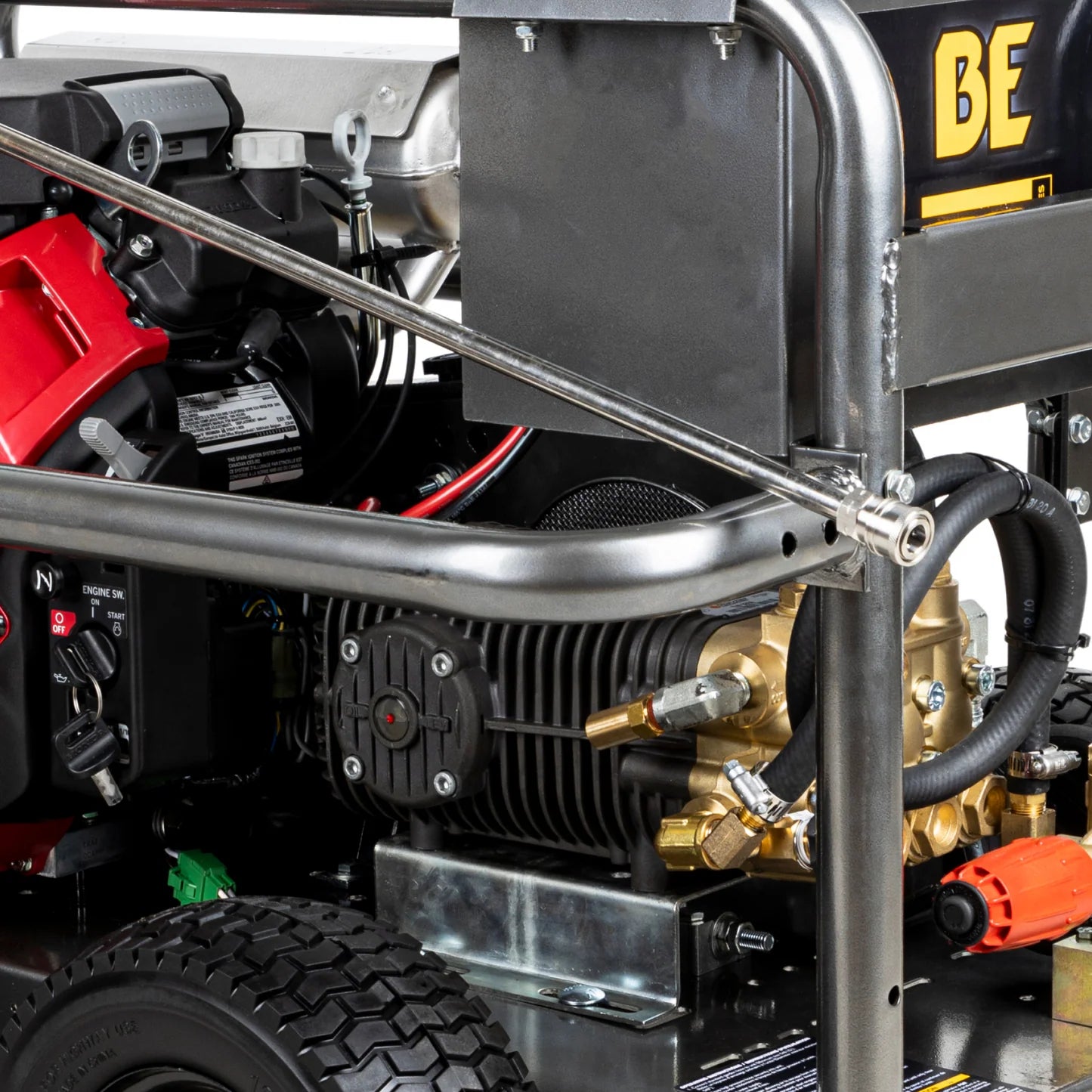 BE Power Equipment 5,000 PSI 5.0 GPM Cold Water Gas Pressure Washer - PE-5024HWEBCOM