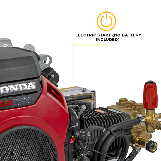 BE Power Equipment 5,000 PSI 5.0 GPM Cold Water Gas Pressure Washer - B5024HTBC