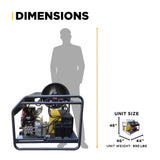 BE Power Equipment Hot Water Pressure Washer 3500 PSI 5.6 GPM Honda GX690 Engine General Triplex Pump - HW3524HG12V