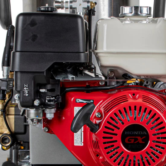 BE Power Equipment 4000 PSI Hot Water Pressure Washer 4.0 GPM Honda GX390 Engine Belt Driven Triplex Pump - HW4013HBG