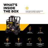 BE Power Equipment 4000 PSI Hot Water Pressure Washer 4.2 GPM Honda GX390 Engine Triplex Pump - HW4013HG