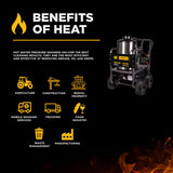 BE Power Equipment 4000 PSI Hot Water Pressure Washer 4.2 GPM Honda GX390 Engine Triplex Pump - HW4013HG