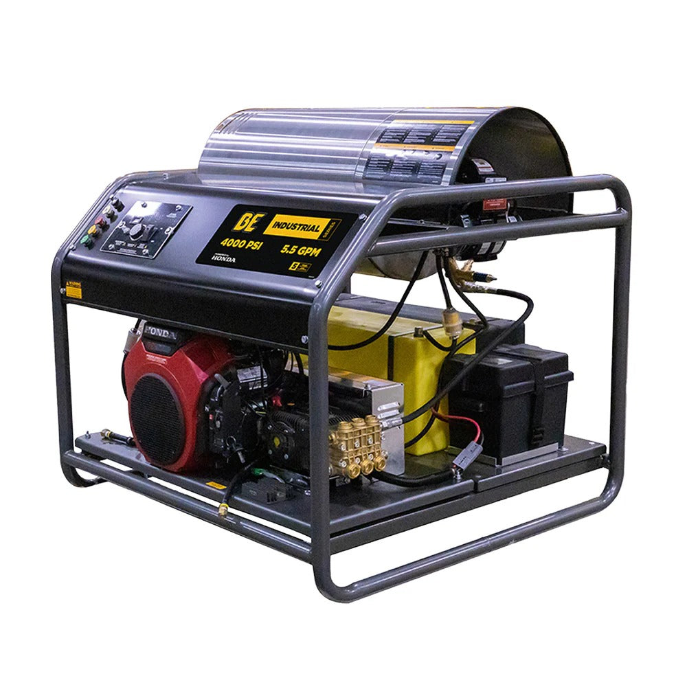 BE Power Equipment Hot Water Pressure Washer 3500 PSI 8.5 GPM Honda GX690 Engine CP Triplex Pump - HW3524HA12V