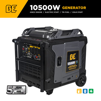 BE Power Equipment Tri-Fuel Digital Inverter Generator 10500W - BE10500IT