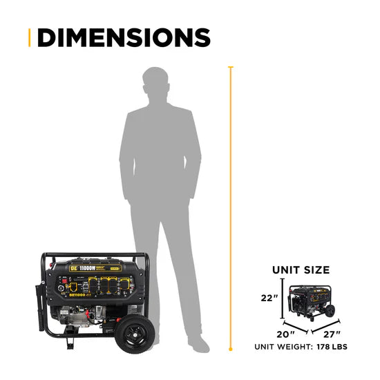 BE Power Equipment 11000W Portable Generator - BE11000