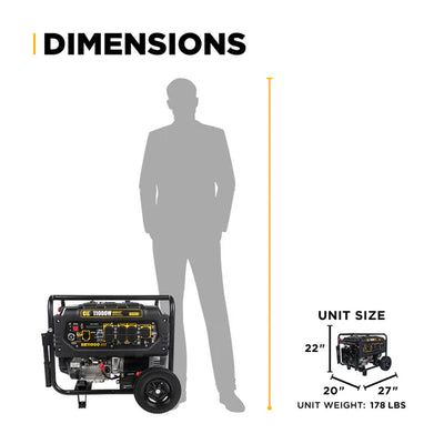 BE Power Equipment 11000W Portable Generator - BE11000