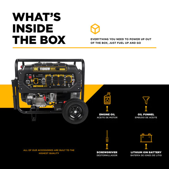 BE Power Equipment 11000W Portable Generator - BE11000