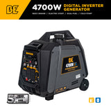 BE Power Equipment Dual Fuel Inverter Generator 4,700 Watt Gasoline and Propane with Electric Start and CO Shutdown - BE4700ID - view 2