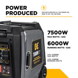 BE Power Equipment Dual-Fuel Digital Inverter Generator 7500W - BE7500ID