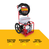 BE Power Equipment 2 Inch High-Pressure Water Pump Cart Kit with Honda GX200 Engine, 126 GPM and 85 PSI - HPFC-2065HR - view 6
