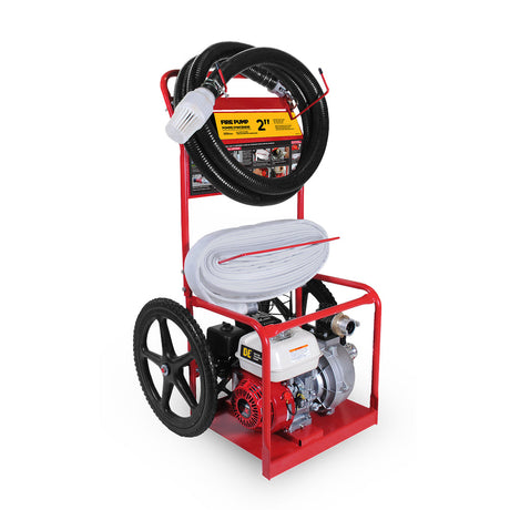 BE Power Equipment 2 Inch High-Pressure Water Pump Cart Kit with Honda GX200 Engine, 126 GPM and 85 PSI - HPFC-2065HR