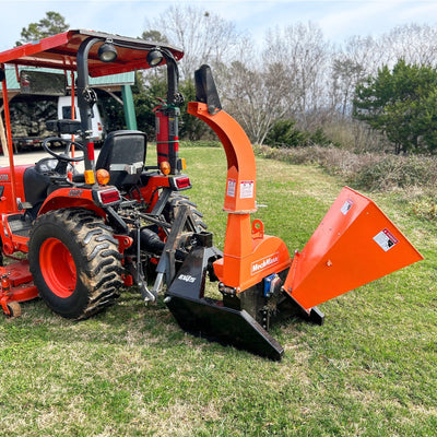 MechMaxx 3-Point PTO Wood Chipper Attachment for Tractors up to 45HP with PTO Shaft Included, Model BX42S