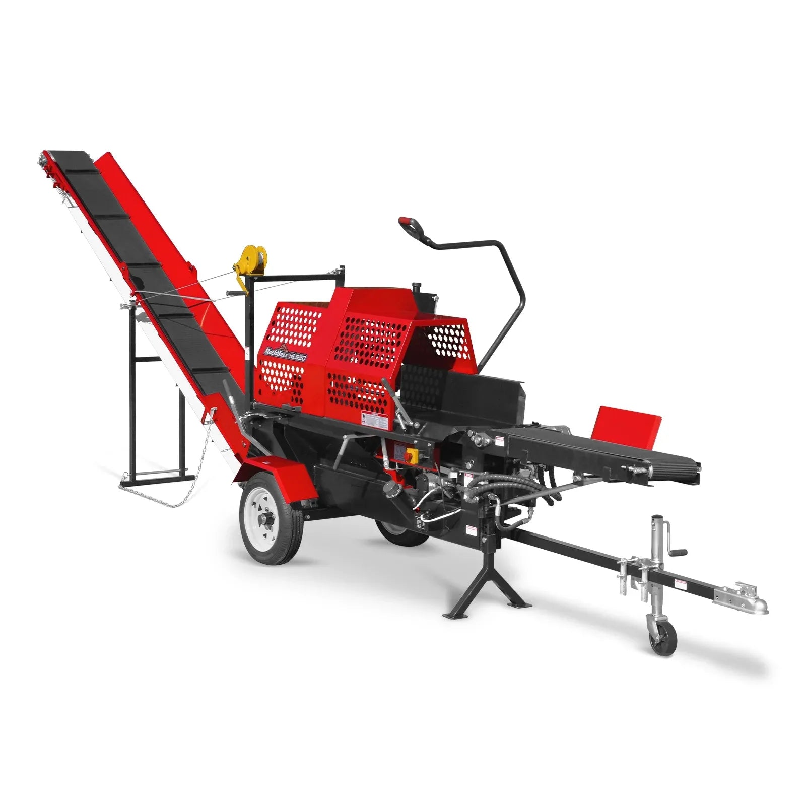 MechMaxx 20 Ton Log Splitter Processor with Conveyor, 24" x 15" Capacity with 18" Chainsaw, Model HLS20