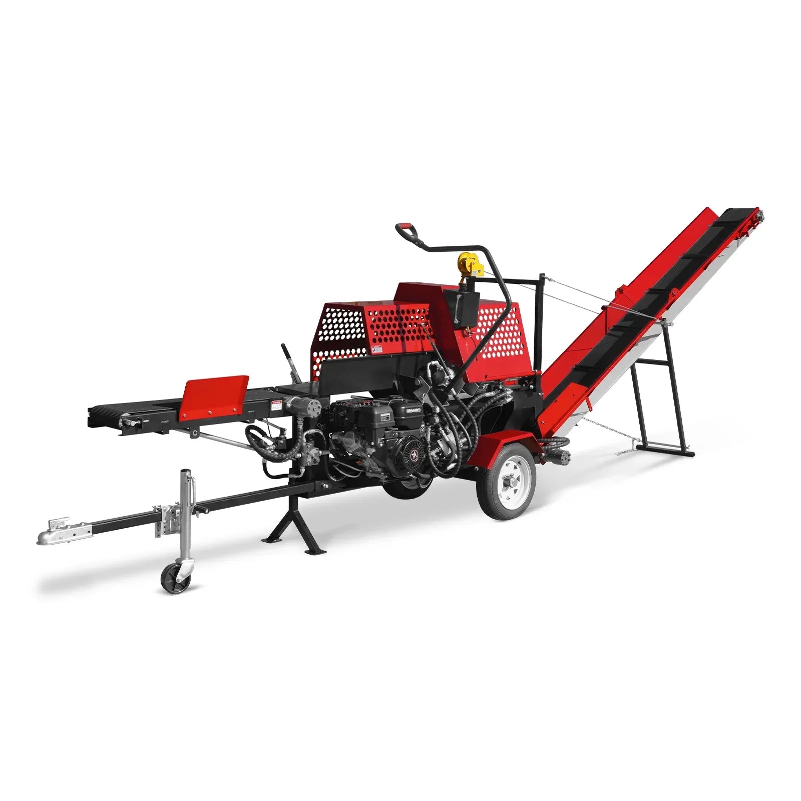 MechMaxx 20 Ton Log Splitter Processor with Conveyor, 24" x 15" Capacity with 18" Chainsaw, Model HLS20