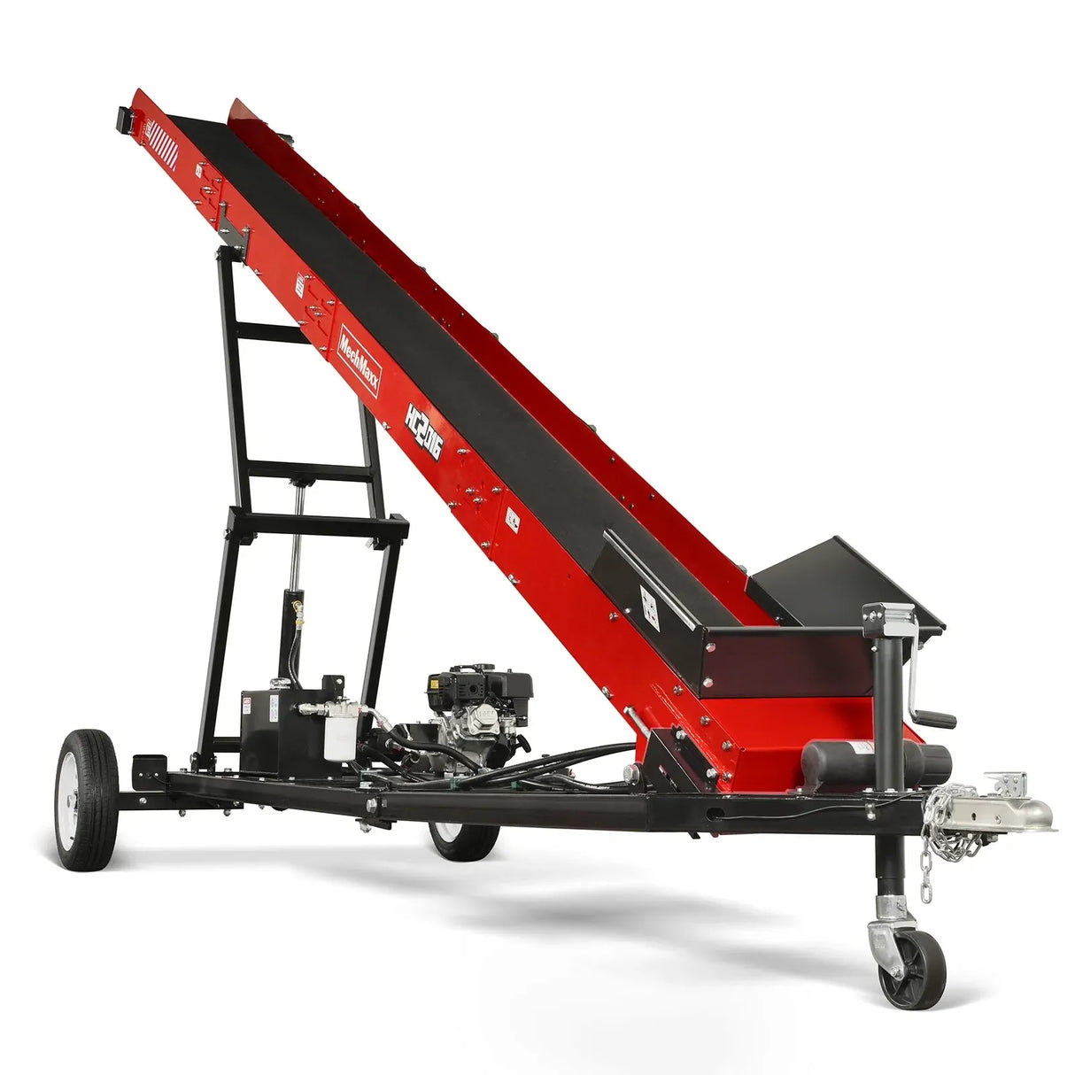 MechMaxx Firewood Conveyor with 7HP 212cc Engine, 124" Max Lift Height, 236" Length, Model HC2016