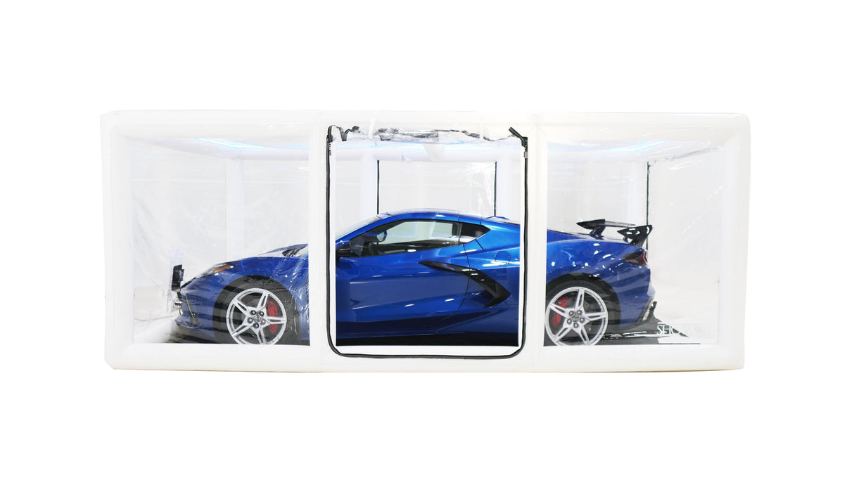CarCapsule 18 ft Signature Series ShowCase Indoor Capsule w/ Road Design Floor, IntelliCharger & LED Kit - CCSH18SIG