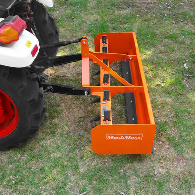 MechMaxx 72" Box Blade Scraper with 6 Shanks, 3-Point Hitch, Model BB72