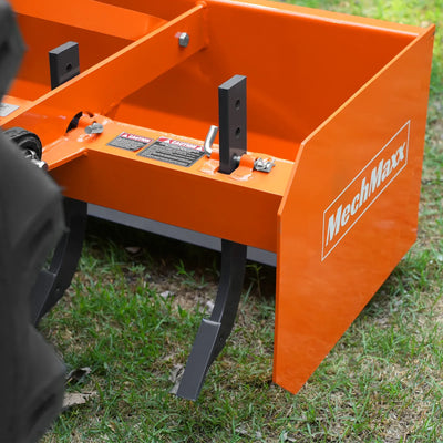 MechMaxx 60" Box Blade Scraper with 5 Shanks, 3-Point Hitch, Model BB60