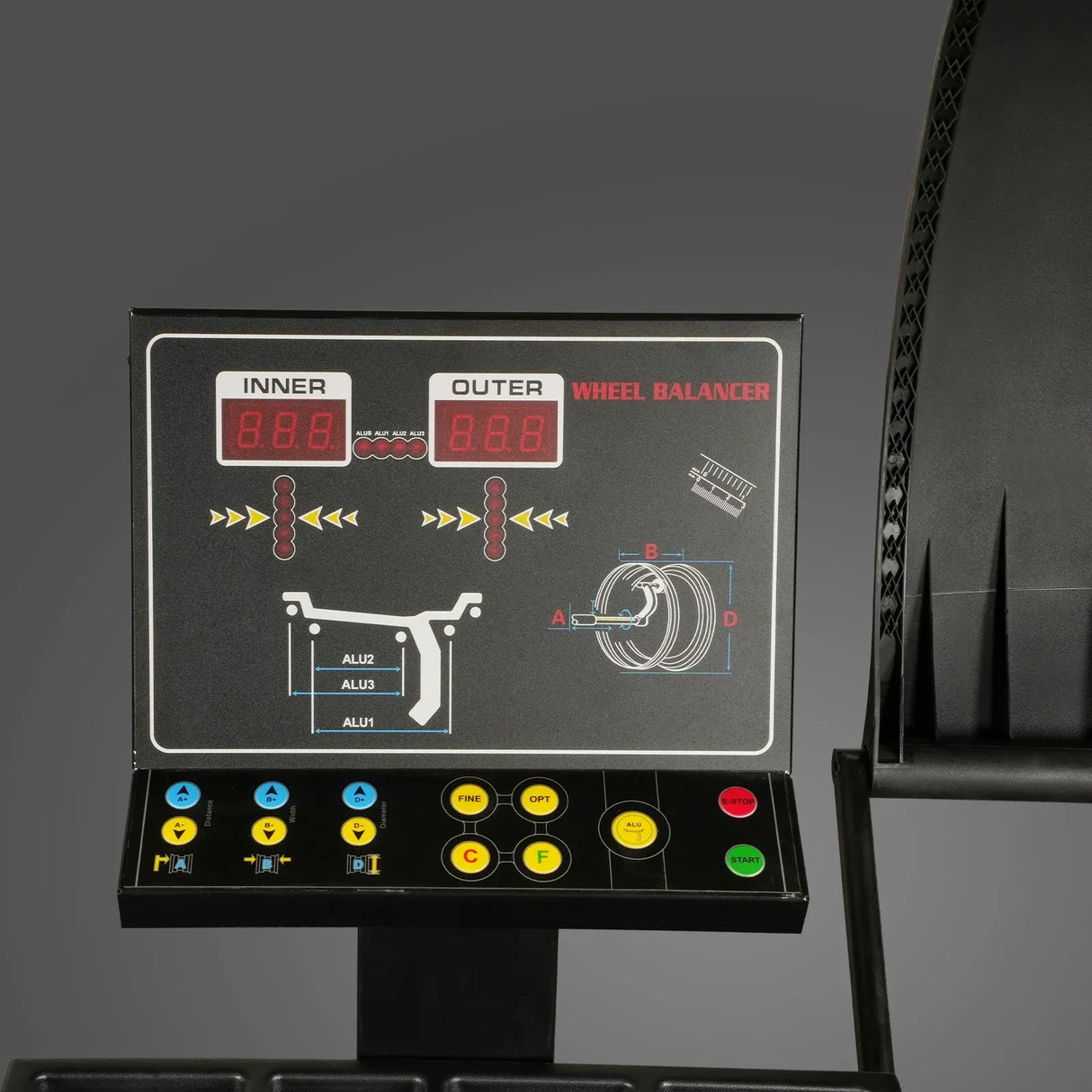 MechMaxx 10–24" Wheel Balancer with Laser Guidance and LED Light, Model WB857