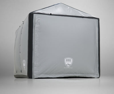 CarCapsule 10 ft Bike ShowCase Outdoor Cover w/ Pitched Roof (9 ft Peak, Dual Bike) - BBSHO10