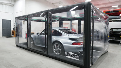 CarCapsule 16 ft CF1 Series ShowCase Indoor Capsule w/ Road Design Floor, IntelliCharger & LED Kit - CCSH16CF1