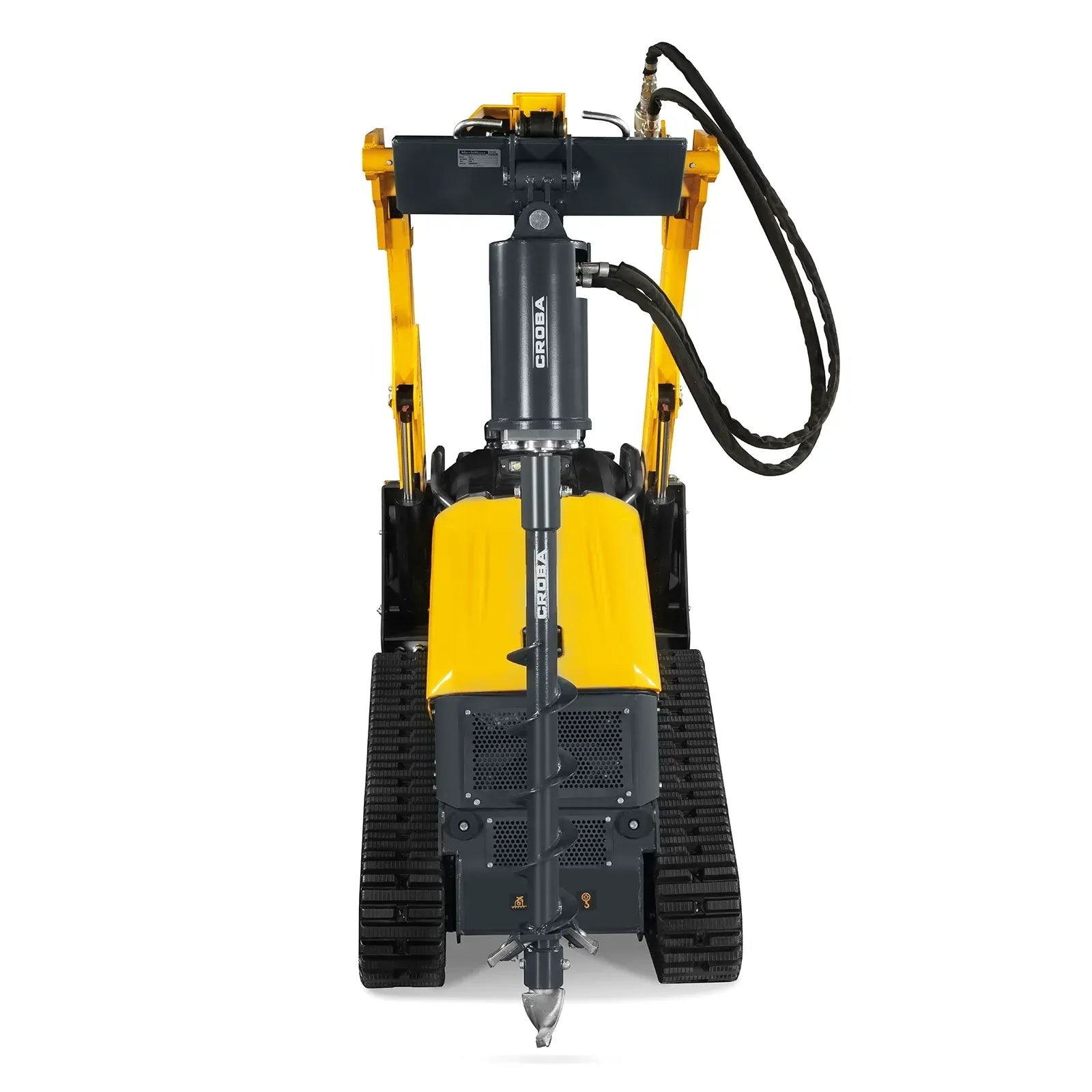 MechMaxx Mini Skid Steer Drive Auger Attachment with 6", 9", and 12" Auger Bits